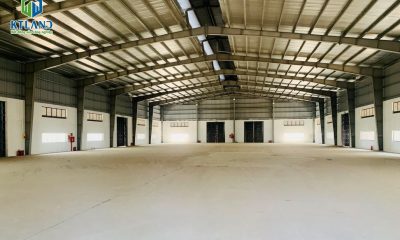 Kho xưởng tiêu chuẩn công nghiệp, cao ráo, chắc chắn